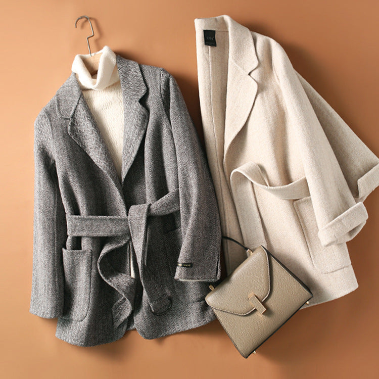 Jacke mit Reverskragen und Bindegürtel Fashion Bullet