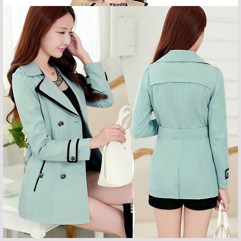 Zweireihiger Mantel mit Reverskragen und Bindegürtel Fashion Bullet