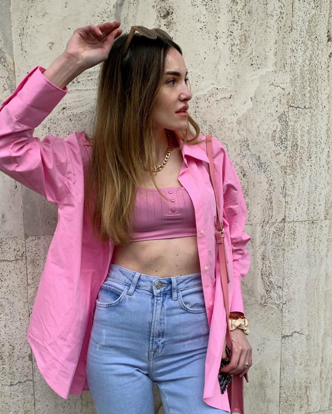 Klassische Bluse mit Umlegekragen und Knopfleiste Fashion Bullet