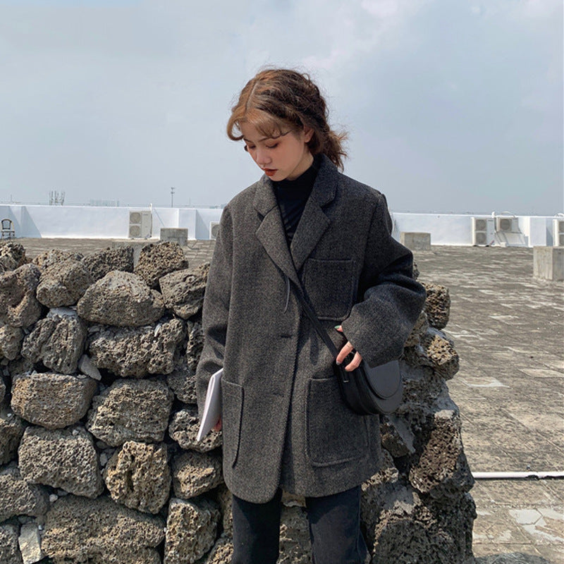 Oversize Mantel mit Reverskragen Fashion Bullet