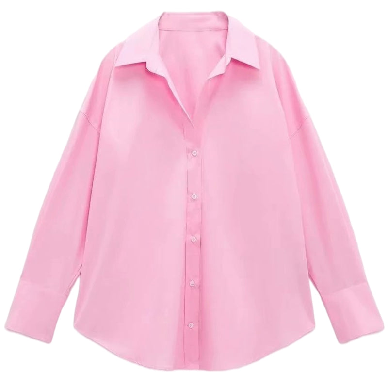 Klassische Bluse mit Umlegekragen und Knopfleiste Fashion Bullet