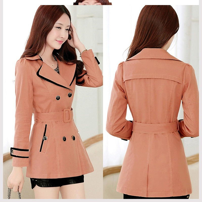 Zweireihiger Mantel mit Reverskragen und Bindegürtel Fashion Bullet