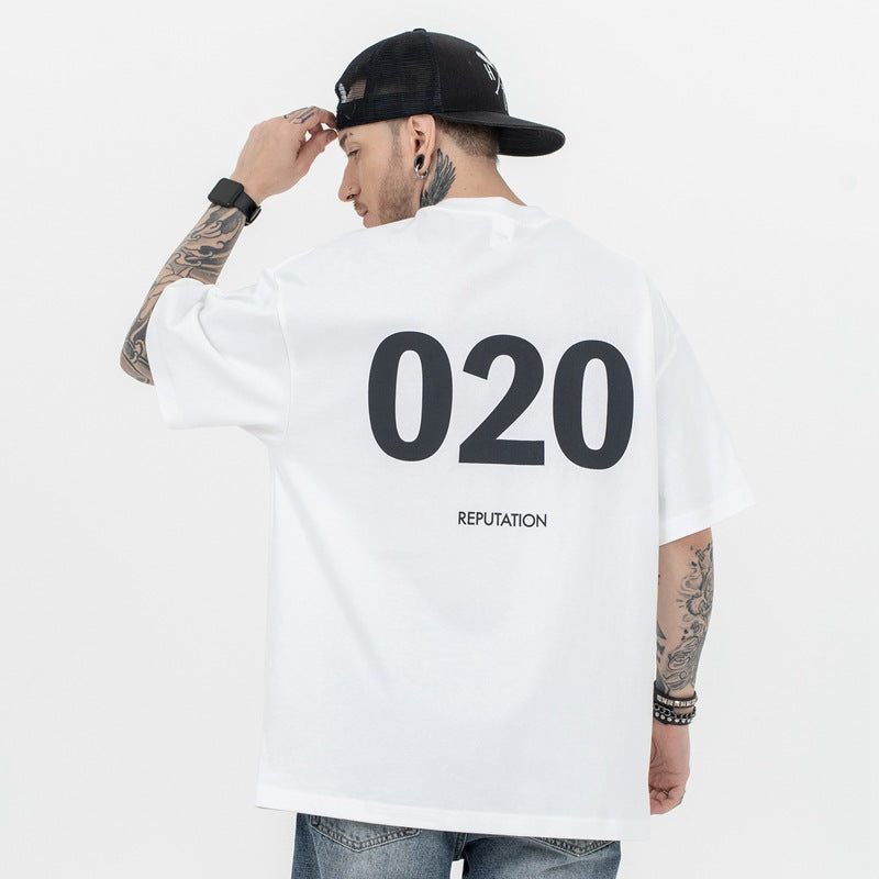 Oversize T-Shirt mit Frontschriftzug und Rückenprint Fashion Bullet