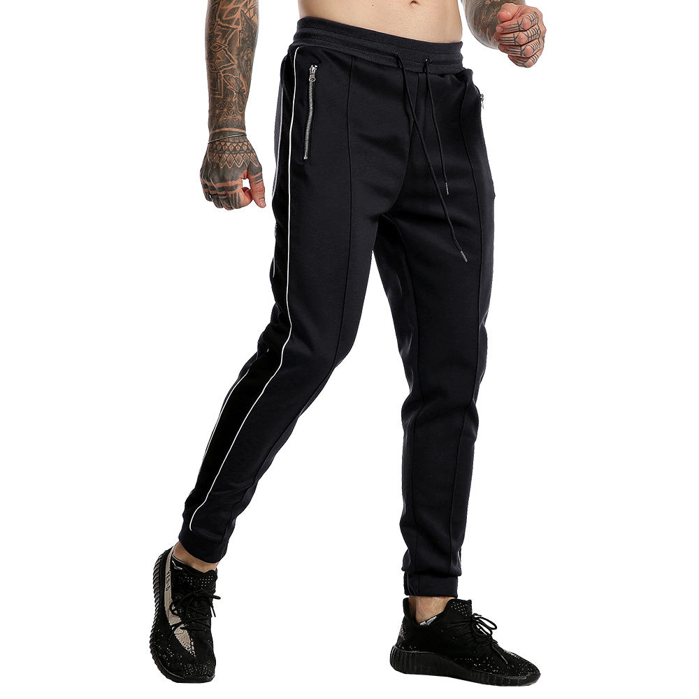Schmal geschnittene Hose mit Seitenstreifen und Kordelbund Fashion Bullet