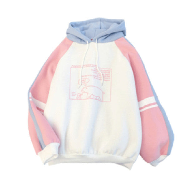 Oversize Hoodie mit Frontprint und Raglanärmeln Fashion Bullet