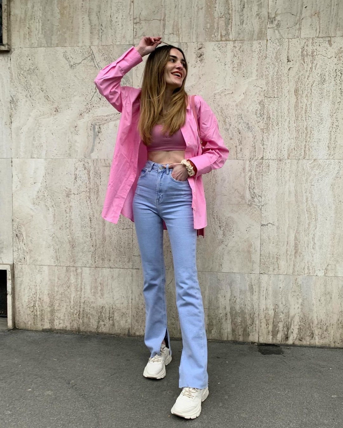 Klassische Bluse mit Umlegekragen und Knopfleiste Fashion Bullet