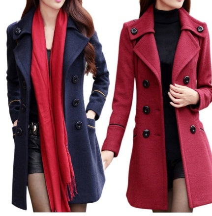 Zweireihiger Mantel mit Reverskragen und Bindegürtel Fashion Bullet