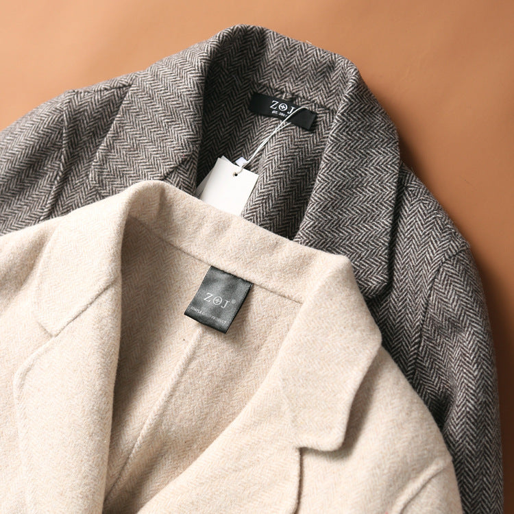 Jacke mit Reverskragen und Bindegürtel Fashion Bullet