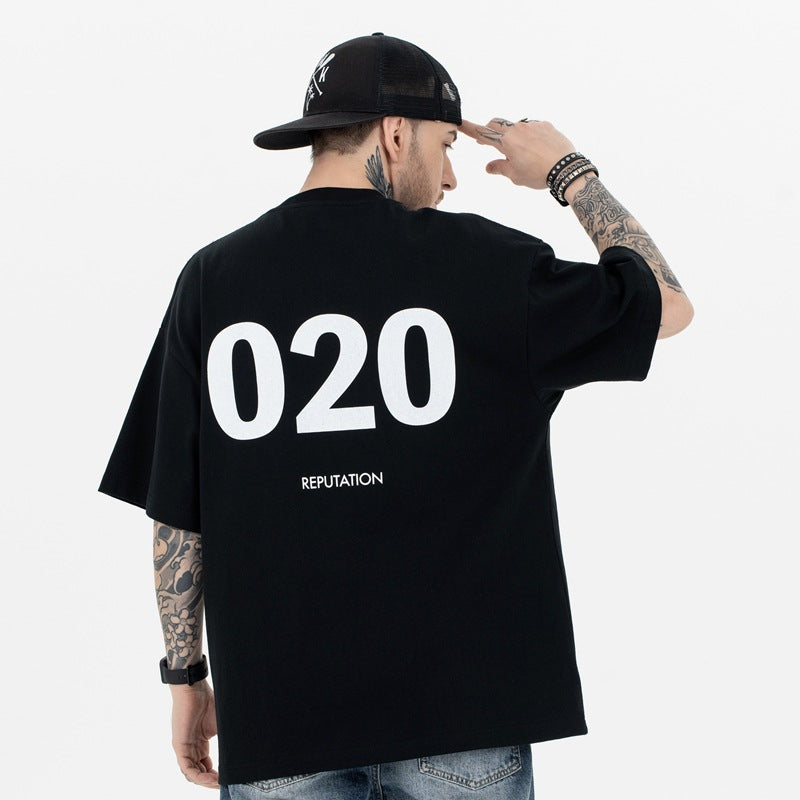 Oversize T-Shirt mit Frontschriftzug und Rückenprint Fashion Bullet